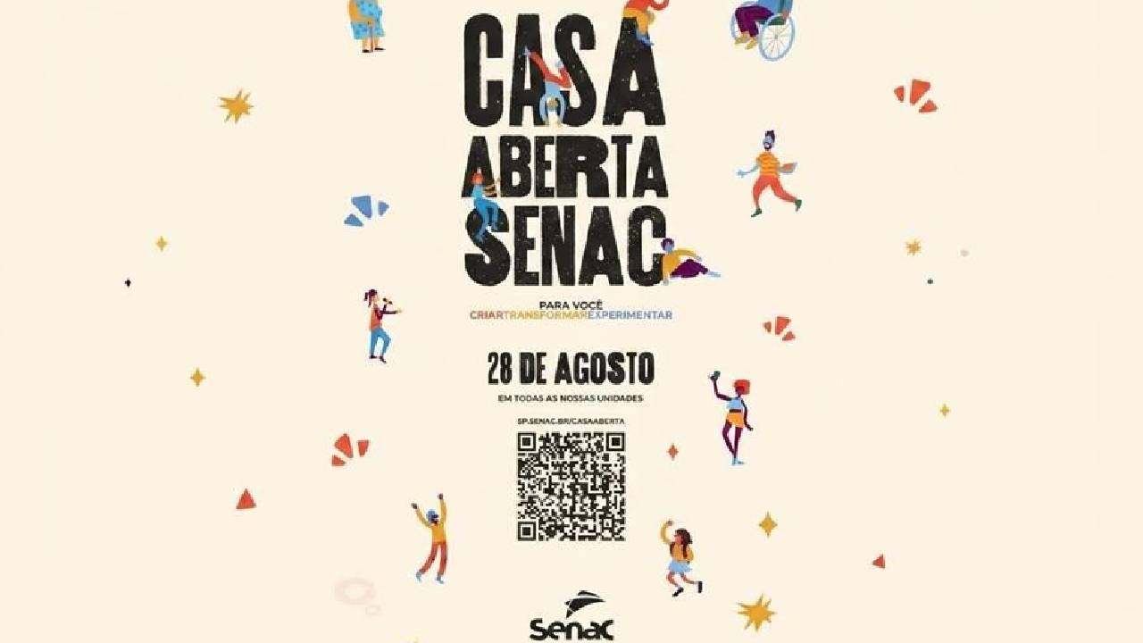 As cinco unidades do Senac no Vale do Paraíba realizam nesta sexta-feira, 28 de agosto, mais uma edição do Casa Aberta Senac. A iniciativa vai disponibilizar cerca de 150 atividade