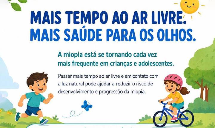Oftalmologistas alertam para uso de telas e a miopia em crianças