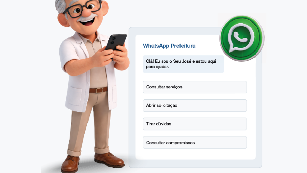 Prefeitura de São José lança o WhatsApp 156 com serviços 24h