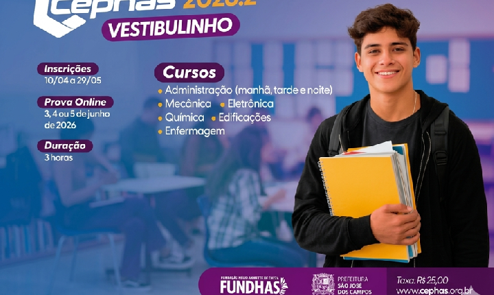 Vestibulinho do Cephas terá prova online e 360 vagas