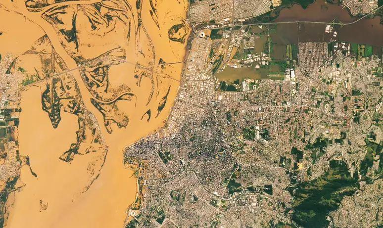 Fotos mostram antes e depois das enchentes no RS