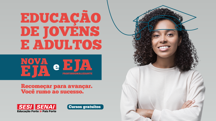 SESI-SP São José dos Campos oferece vagas gratuitas na Educação de Jovens e Adultos