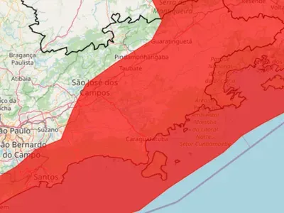 INMET emite alerta vermelho de acumulado de chuva para o litoral e região