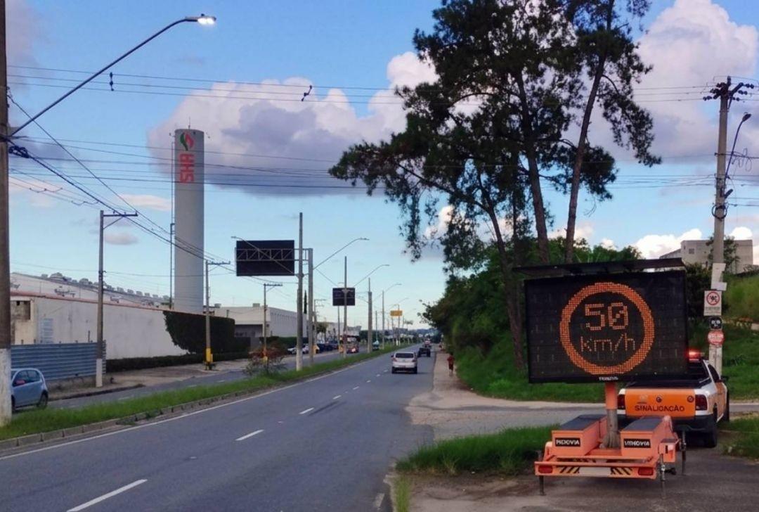 Avenida mais perigosa de Jacareí tem novo limite e radares ampliados
